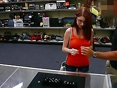 Busty amateur pawns her pussy for money