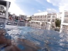 Lisa Daniels and Dillinger on vacation n mexico fucking in the public pool. teaser
