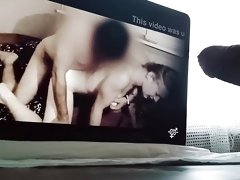 Watching my own video with my girlfriend turns me on and I decide to Jerk off.