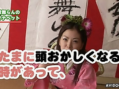 Flirtatious spicy hot geisha Ran Monbu loves having her boobs massaged