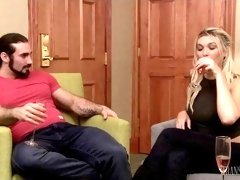 Sexy man gets to fuck the sexiest blonde very hard