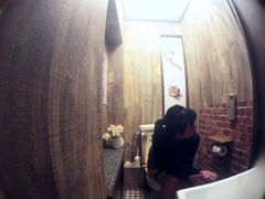 Hidden camera captures cute amateur Asian girl peeing