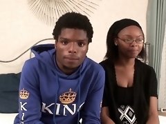 Amateur ebony chick gets fucked hard by her boyfriend