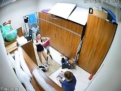 Russian girls changing clothes on locker room spy camera