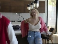 Big tits stepmom giving stepson tips then lets him fuck her