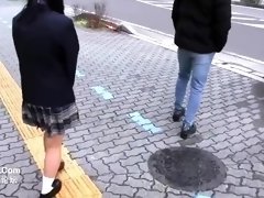 Slutty Asian teen feeds her need for cock and jizz in public