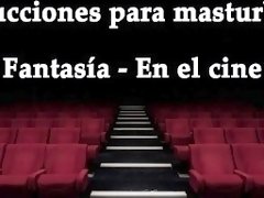 JOI - Masturbándote en el cine, fantasía en español.